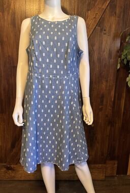 Torrid Denim Feather Arrows Sleeveless Fit & Flare Tank Dress Women's Size 10